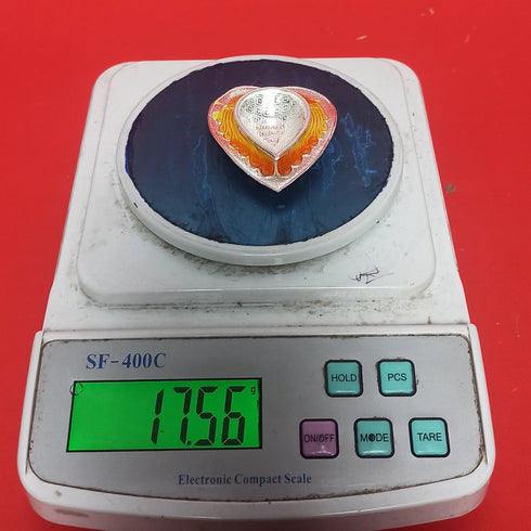 Pure Silver Gold Peacock Fancy Diya 17.56g